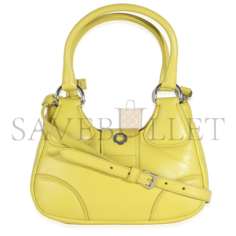 PRADA CEDRO NAPPA SOFT PADDED RE-EDITION 2002 MOON BAG 1BA381 (22.5*16*7.5cm) 